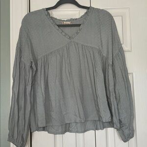 Altar'd State mint green Textured Blouse Small